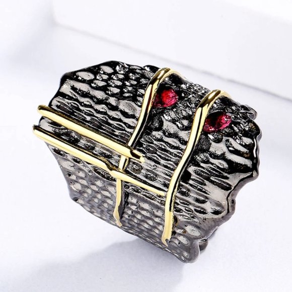 925 Silver Natural Pomegranate Ruby Gemstone Ring - Picture 6 of 12